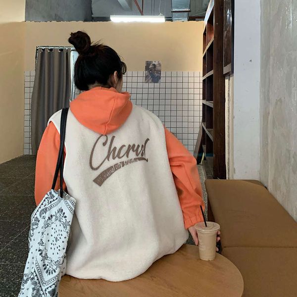 fashionable age reducing foreign style suit women's new letter hooded sweater in autumn and winter 2020, Black
fashionable age reducing foreign style suit women's new letter hooded sweater in autumn and winter 2020, Black