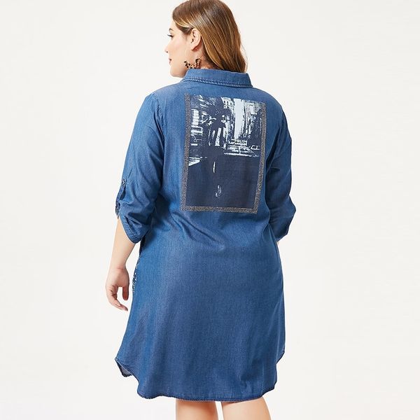 mk autumn plus size womens denim shirt dress fashion ladies femal elegant embroidery dresses woman party night y200805, Black;pink
mk autumn plus size womens denim shirt dress fashion ladies femal elegant embroidery dresses woman party night y200805, Black;pink