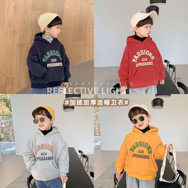 autumn plush thickened hooded winter sweater new boys' and girls' coats children's foreign sle hoodie baby's top, Black
autumn plush thickened hooded winter sweater new boys' and girls' coats children's foreign sle hoodie baby's top, Black