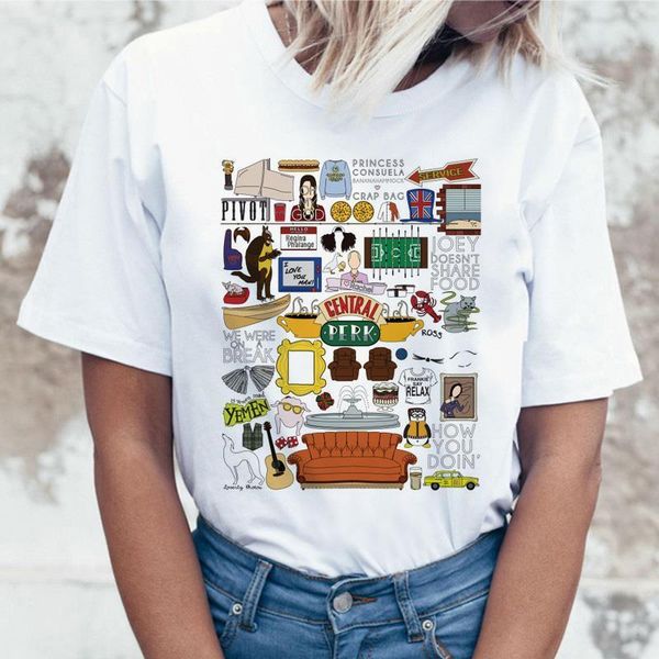 women cartoon friends tee shirt movie womens graphic tee shirt ladies tshirt short sleeve female t-shirt, White
women cartoon friends tee shirt movie womens graphic tee shirt ladies tshirt short sleeve female t-shirt, White