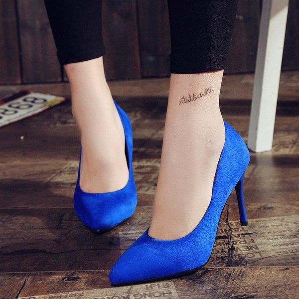 big size women's shoes 2020 concise flock high heels women pumps pointed toe classic red gray ladies wedding shoes office 655, Black
big size women's shoes 2020 concise flock high heels women pumps pointed toe classic red gray ladies wedding shoes office 655, Black