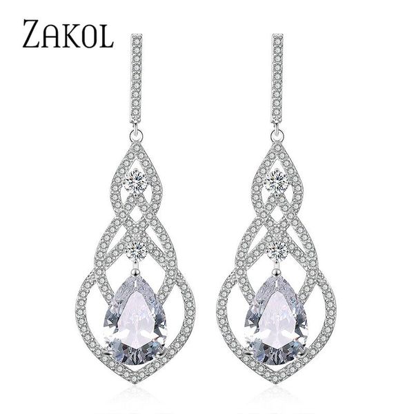dangle & chandelier zakol luxury cubic zirconia shiny drop earrings for bridal jewelry bridesmaid women party birthday gift fsep2339, Silver
dangle & chandelier zakol luxury cubic zirconia shiny drop earrings for bridal jewelry bridesmaid women party birthday gift fsep2339, Silver