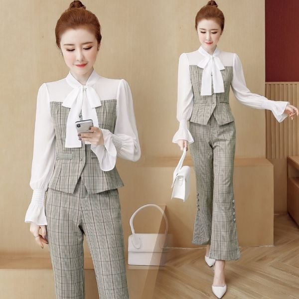ujbkv business suit women's suit 2020 two-piece goddess style elegant high fashion business new autumn western style plaid slimming two, Gray
ujbkv business suit women's suit 2020 two-piece goddess style elegant high fashion business new autumn western style plaid slimming two, Gray