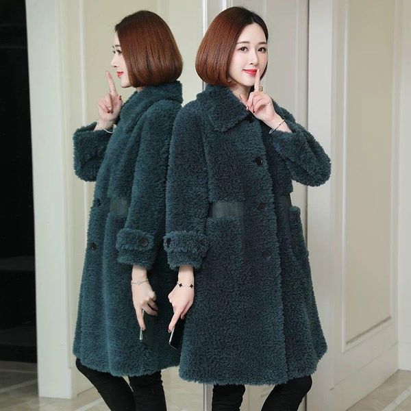 women's fur & faux women 2021 winter overcoat sheep shearing female casual warm natural lamb wool coat ladies slim plus size r06, Black
women's fur & faux women 2021 winter overcoat sheep shearing female casual warm natural lamb wool coat ladies slim plus size r06, Black