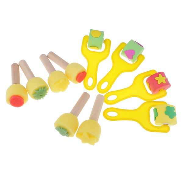 10 sets children painting sponge roller brush early learning painting tools
10 sets children painting sponge roller brush early learning painting tools
