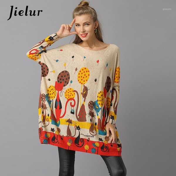 chic big size long pullovers o-neck casual knitted sweaters for women lovely caroon cat printed lady's sweater pull femme1, White;black
chic big size long pullovers o-neck casual knitted sweaters for women lovely caroon cat printed lady's sweater pull femme1, White;black