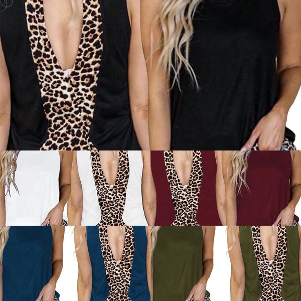 2020 new 's casual round neck sleeveless open back leopard print for 2020 new women t-shirt t-shirt's casual round neck sleeveless, White
2020 new 's casual round neck sleeveless open back leopard print for 2020 new women t-shirt t-shirt's casual round neck sleeveless, White