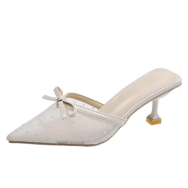 women's elegant mules casual slippers 2021 new fashion half drag women's mesh shallow butterfly-knot heel pointed toe sandals, Black
women's elegant mules casual slippers 2021 new fashion half drag women's mesh shallow butterfly-knot heel pointed toe sandals, Black