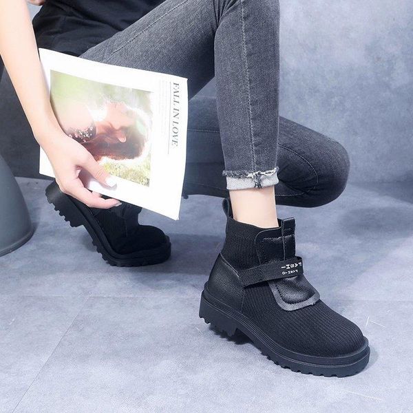 women's autumn 2020 winter wild short boots round head comfortable boots women's simple sets of mujer ankle women, Black
women's autumn 2020 winter wild short boots round head comfortable boots women's simple sets of mujer ankle women, Black