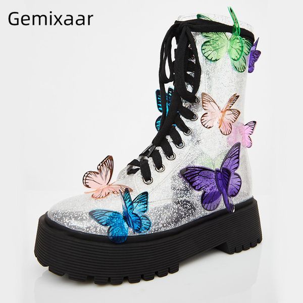 unique butterfly boots women round toe thick flat heel walking bottes cross lace up party botas clear pu sweet boots woman mujer, Black
unique butterfly boots women round toe thick flat heel walking bottes cross lace up party botas clear pu sweet boots woman mujer, Black