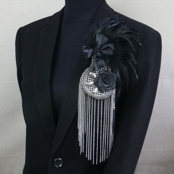 vintage feather flower tassel badge brooches men suit decoration stage bridegroom brooch pins jewelry new year gifts handmade 201009, Gray
vintage feather flower tassel badge brooches men suit decoration stage bridegroom brooch pins jewelry new year gifts handmade 201009, Gray