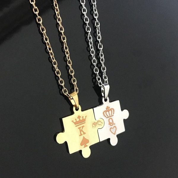 find me creative alloy puzzle necklace prince princess pattern pendant necklace couple jewelry accessories, Silver
find me creative alloy puzzle necklace prince princess pattern pendant necklace couple jewelry accessories, Silver