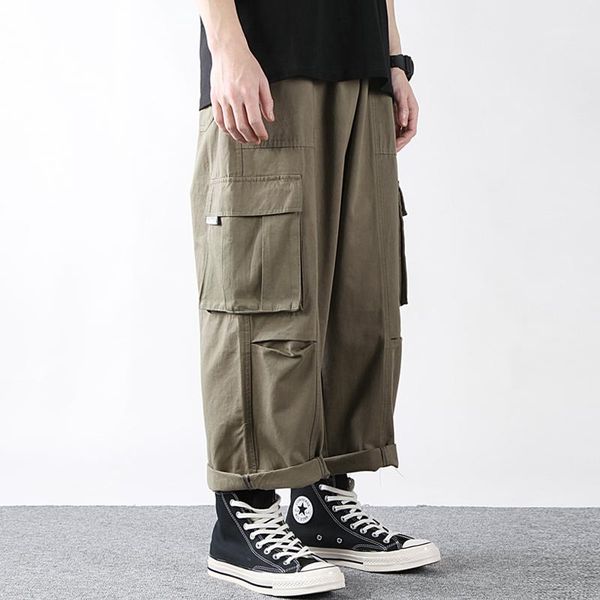american casual cargo pants men lazy baggy wide-leg cropped pants mens work multi-pocket ninth-pants ankle-length trousers1, Black
american casual cargo pants men lazy baggy wide-leg cropped pants mens work multi-pocket ninth-pants ankle-length trousers1, Black