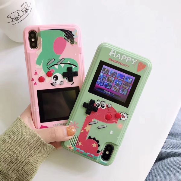 Retro Game Console Case For Iphone 11 Pro Max Xr Xs 8 Full Color Display 3d Phone Cases Classic Tetris Game Cover Izeso Fy7224