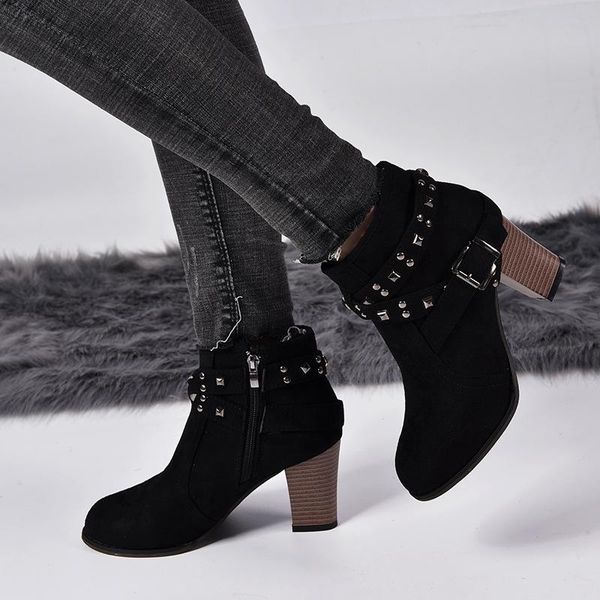 boots side zipper winter warm ladies ankle 35-43 large size women's shoes leopard print rivet high-heeled, Black
boots side zipper winter warm ladies ankle 35-43 large size women's shoes leopard print rivet high-heeled, Black
