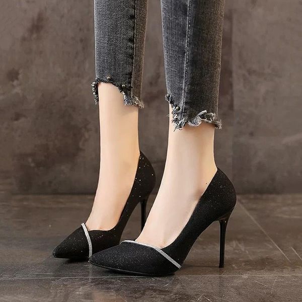 dress shoes pointed toe bling rhinestone thin heels designer comfortable office & career fashion shallow non-slip women party, Black
dress shoes pointed toe bling rhinestone thin heels designer comfortable office & career fashion shallow non-slip women party, Black