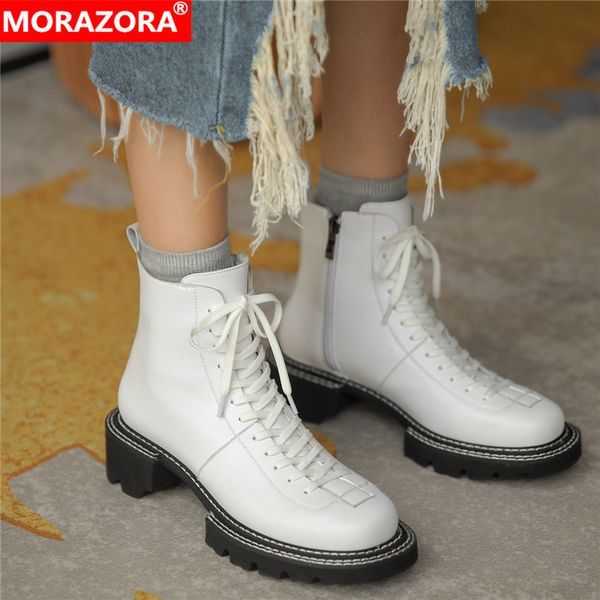 morazora plus size 34-43 new genuine leather boots women zipper square heel autumn winter ankle boots fashion platform boots 1026, Black
morazora plus size 34-43 new genuine leather boots women zipper square heel autumn winter ankle boots fashion platform boots 1026, Black