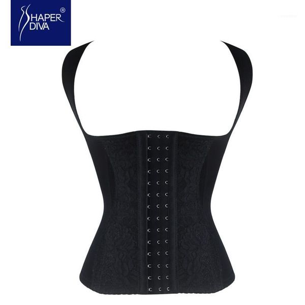 shaper women waist trainer underbust waist shaper slim strap underwear body steel bone corset bustier1, Black;white
shaper women waist trainer underbust waist shaper slim strap underwear body steel bone corset bustier1, Black;white