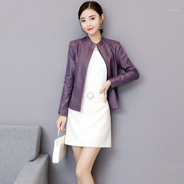 fashion autumn winter long sleeve short coats women mandarin collar leather outerwear casual zippers slim jackets1, Black
fashion autumn winter long sleeve short coats women mandarin collar leather outerwear casual zippers slim jackets1, Black