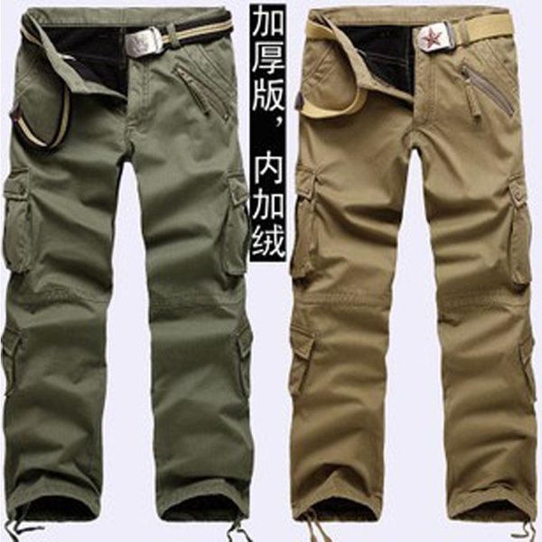 men's pants tactical winter trousers japanese style multiple pockets thick loose overalls plus cashmere casual, Black
men's pants tactical winter trousers japanese style multiple pockets thick loose overalls plus cashmere casual, Black