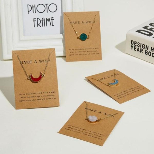 european american fashion creative moon imitation natural small delicate necklace resin stone round pendant golden necklace, Silver
european american fashion creative moon imitation natural small delicate necklace resin stone round pendant golden necklace, Silver