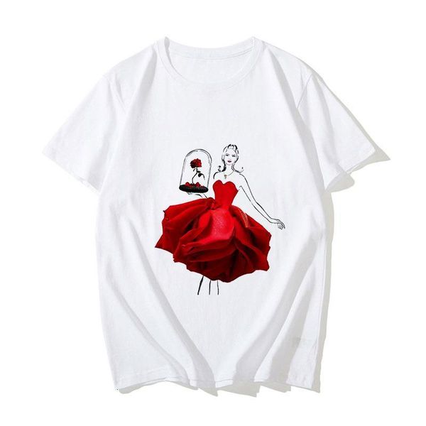 women's t-shirt fashion violin rose girl print cute t-shirt summer casual tee ladies clothes t-shirt, White
women's t-shirt fashion violin rose girl print cute t-shirt summer casual tee ladies clothes t-shirt, White