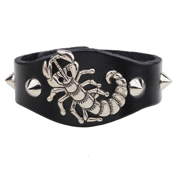 new fashion black brown leather scorpion men bracelets stainless steel statement men bracelet sqcfgh new_dhbest, Golden;silver
new fashion black brown leather scorpion men bracelets stainless steel statement men bracelet sqcfgh new_dhbest, Golden;silver
