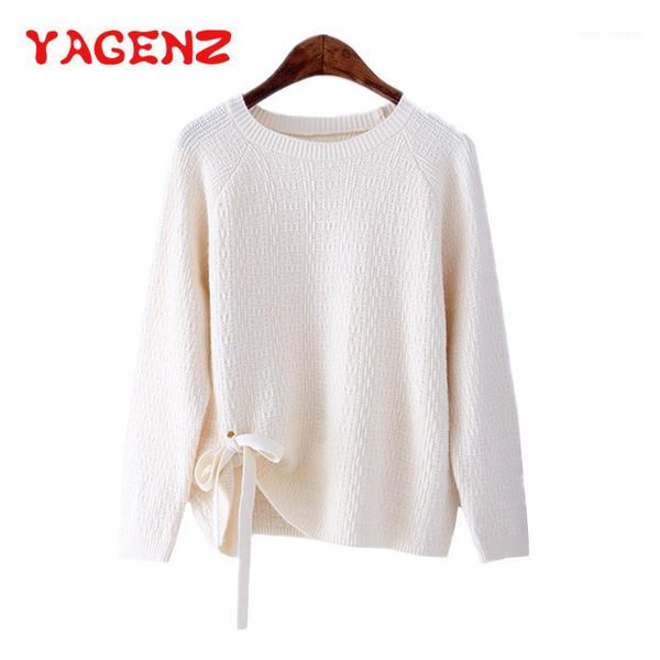 women's sweaters yagenz spring autumn clothes knitted sweater women korean o neck pullover long sleeved female lace up casual 2721, White;black
women's sweaters yagenz spring autumn clothes knitted sweater women korean o neck pullover long sleeved female lace up casual 2721, White;black