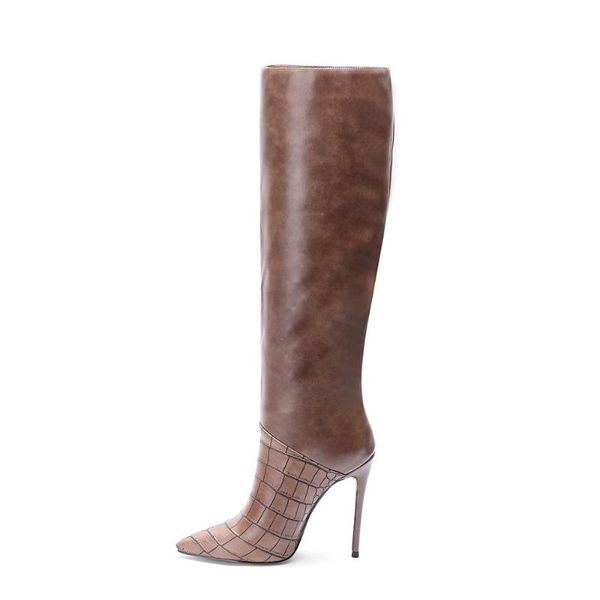 mkkhou fashion knee-high boot woman 2020 new winter tip mosaic stone woven texture 10/12 cm high heel straight leather boots, Black
mkkhou fashion knee-high boot woman 2020 new winter tip mosaic stone woven texture 10/12 cm high heel straight leather boots, Black