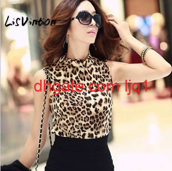 women leopard chiffon blouse multi-colour print shirts lady casual sleeveless blouses blusas femininas, White
women leopard chiffon blouse multi-colour print shirts lady casual sleeveless blouses blusas femininas, White
