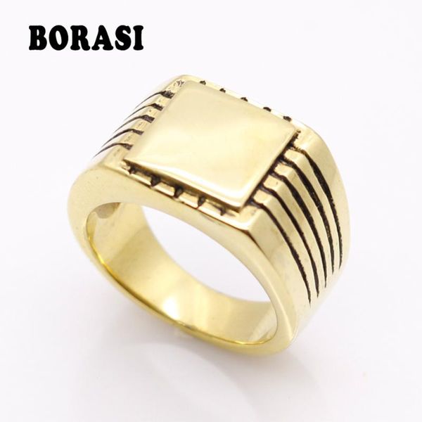 cluster rings fine jewelry men's high polished signet solid stainless steel ring 316l biker for men gold color, Golden;silver
cluster rings fine jewelry men's high polished signet solid stainless steel ring 316l biker for men gold color, Golden;silver