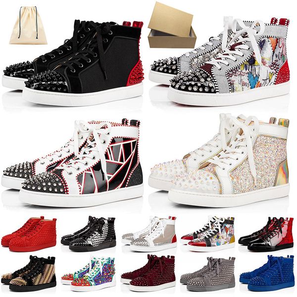with box women mens red bottoms luxury leather casual shoes studded spikes flats lover party designer shoes size 35-47 platform sneakers, Black
with box women mens red bottoms luxury leather casual shoes studded spikes flats lover party designer shoes size 35-47 platform sneakers, Black
