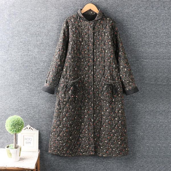 2021 new winter clothes japanese small fresh mid-length floral cotton and linen jacket long-sleeved loose cotton-padded jacket, Black
2021 new winter clothes japanese small fresh mid-length floral cotton and linen jacket long-sleeved loose cotton-padded jacket, Black