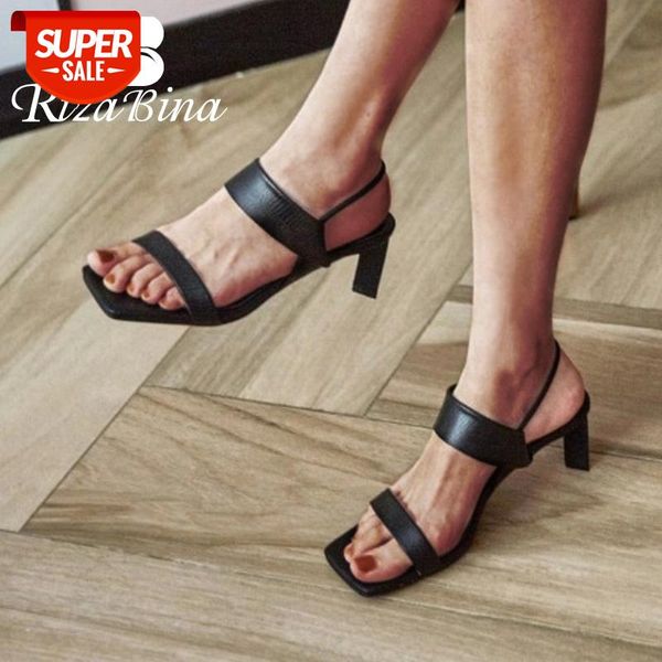 rizabina women sandals shoes high-quality genuine leather square heels shoes women fashion solid slip on footwear size 34-40 #b17k, Black
rizabina women sandals shoes high-quality genuine leather square heels shoes women fashion solid slip on footwear size 34-40 #b17k, Black