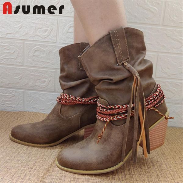 boots asumer western 2021 est european style casual shoes women ankle square high heel fashion ladies big size, Black
boots asumer western 2021 est european style casual shoes women ankle square high heel fashion ladies big size, Black