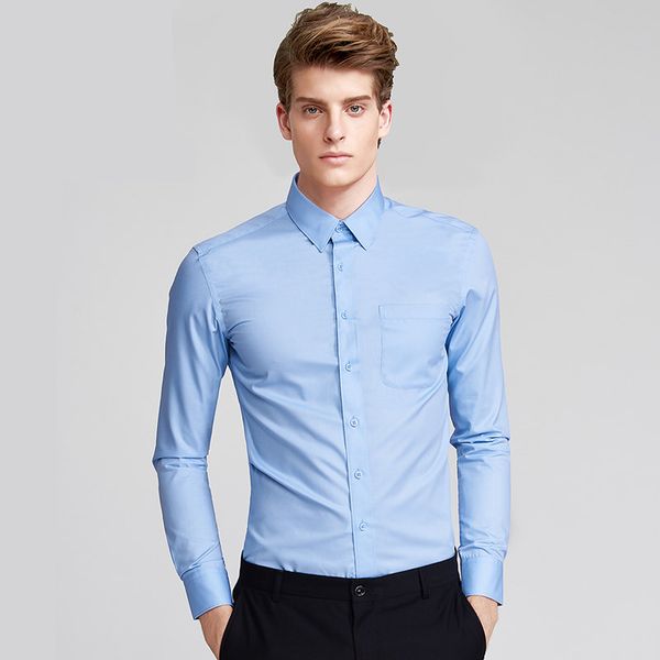 brand white men's long sleeve slim shirt business professional work solid color suit kg-487, White;black
brand white men's long sleeve slim shirt business professional work solid color suit kg-487, White;black