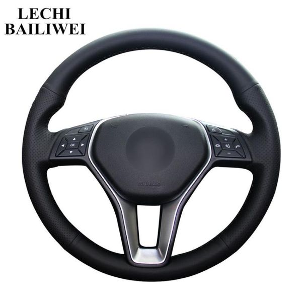 diy black artificial leathers hand-stitched car steering wheel covers for e200l gla cla gle c200l c200 c250 c300
diy black artificial leathers hand-stitched car steering wheel covers for e200l gla cla gle c200l c200 c250 c300
