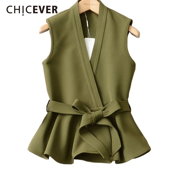chicever autumn waistcoat for women female vest lace up ruffles slim sleeveless plus size women's vest coat fashion korean 201028, Black;white
chicever autumn waistcoat for women female vest lace up ruffles slim sleeveless plus size women's vest coat fashion korean 201028, Black;white
