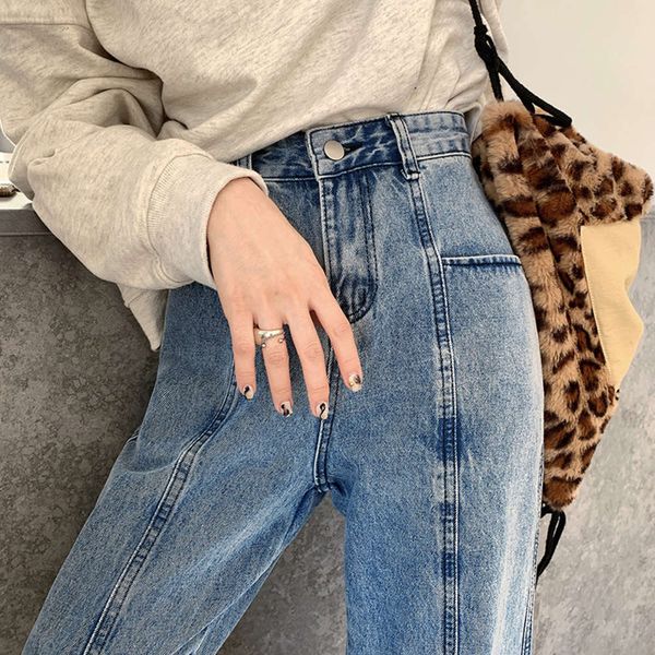 straight jeans women's high waist loose and thin 2021 spring daddy wide leg floor pants new, Blue
straight jeans women's high waist loose and thin 2021 spring daddy wide leg floor pants new, Blue