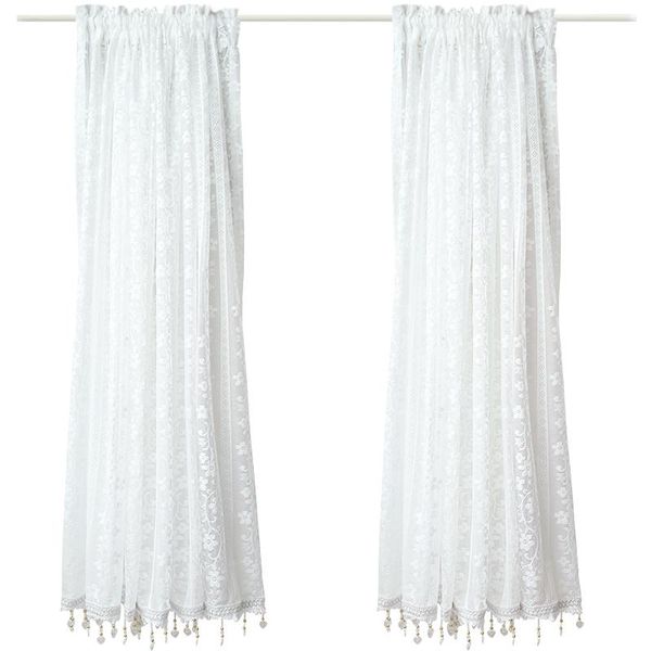 american nordic style pure color tulle fabric vine lace valance with beads short tube curtain for bar kitchen and door
american nordic style pure color tulle fabric vine lace valance with beads short tube curtain for bar kitchen and door
