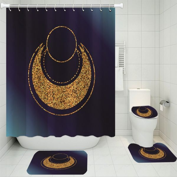 golden bathroom shower four-piece set/toilet mat/shower curtain/floor mat/u-shaped mat/waterproof shower curtain non-slip mat
golden bathroom shower four-piece set/toilet mat/shower curtain/floor mat/u-shaped mat/waterproof shower curtain non-slip mat