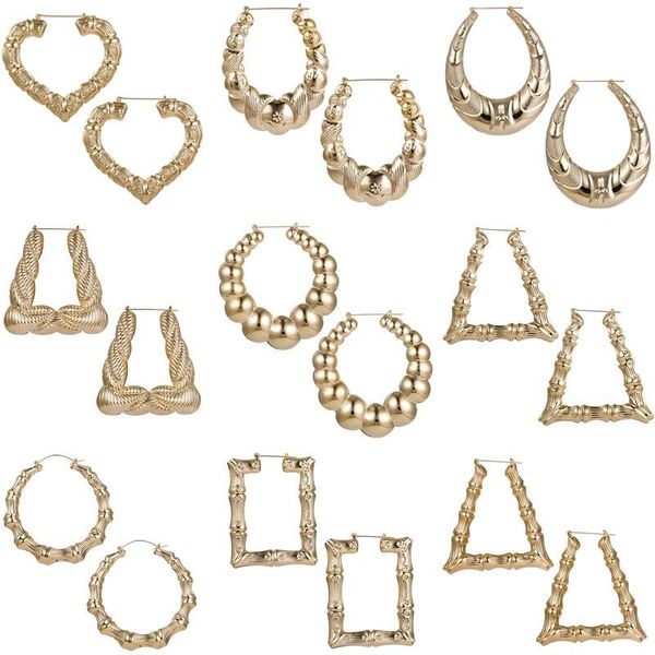 hoop & huggie punk gold bamboo shape earring fashion various geometric heart circle for women and girls gift accessories, Golden;silver
hoop & huggie punk gold bamboo shape earring fashion various geometric heart circle for women and girls gift accessories, Golden;silver