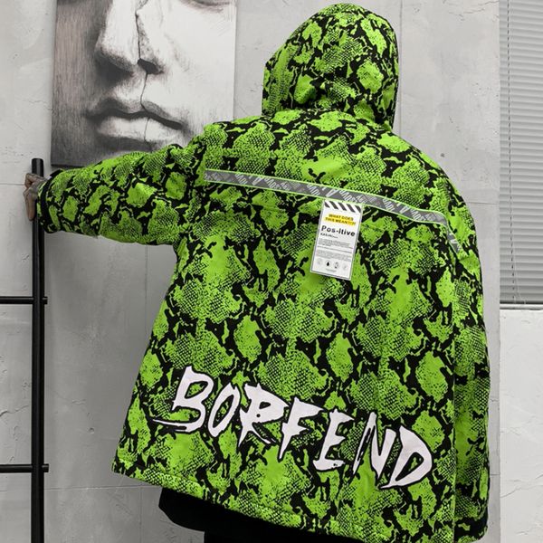 casual warm padded thick hooded streetwear hip hop harajuku jacket coats windbreaker snakeskin parkas men, Black;brown
casual warm padded thick hooded streetwear hip hop harajuku jacket coats windbreaker snakeskin parkas men, Black;brown