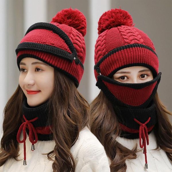 beanie/skull caps 2021 3 pieces set women's knitted hat scarf neck warmer winter for ladies girls skullies beanies warm fleece, Blue;gray
beanie/skull caps 2021 3 pieces set women's knitted hat scarf neck warmer winter for ladies girls skullies beanies warm fleece, Blue;gray