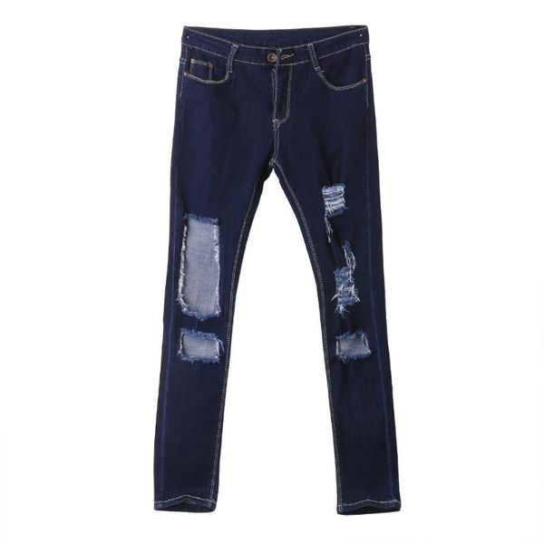 women's jeans women cool boyfriend style hole destroyed ripped distressed slim denim pants trousers, Blue
women's jeans women cool boyfriend style hole destroyed ripped distressed slim denim pants trousers, Blue