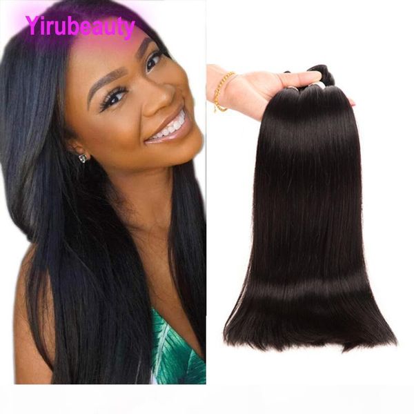 

malaysian virgin human hair extensions 3 pieces lot long inch 32-38inch body wave straight natural color yirubeauty wholesale three pcs, Black