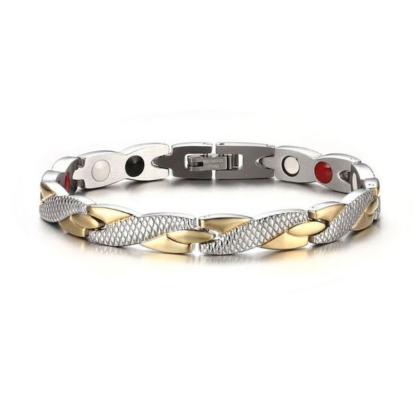 link, chain mens stainless steel germanium balance energy care therapy magnetic power healthy health bracelets bangles, Black
link, chain mens stainless steel germanium balance energy care therapy magnetic power healthy health bracelets bangles, Black