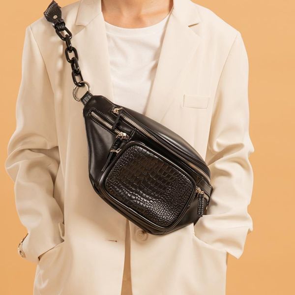 fanny pack leather women multi-function waist & chest bag crocodile lady belt bag bum pochete sac banana female waist pack black
fanny pack leather women multi-function waist & chest bag crocodile lady belt bag bum pochete sac banana female waist pack black