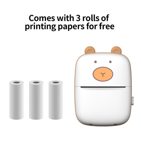 mini printer bt connection printing wireless printer pocket p printing label thermal with 3 rolls of papers
mini printer bt connection printing wireless printer pocket p printing label thermal with 3 rolls of papers