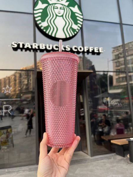 2021 starbucks studded cup tumblers 710ml sakura powder plastic mugs with straw factory supply
2021 starbucks studded cup tumblers 710ml sakura powder plastic mugs with straw factory supply